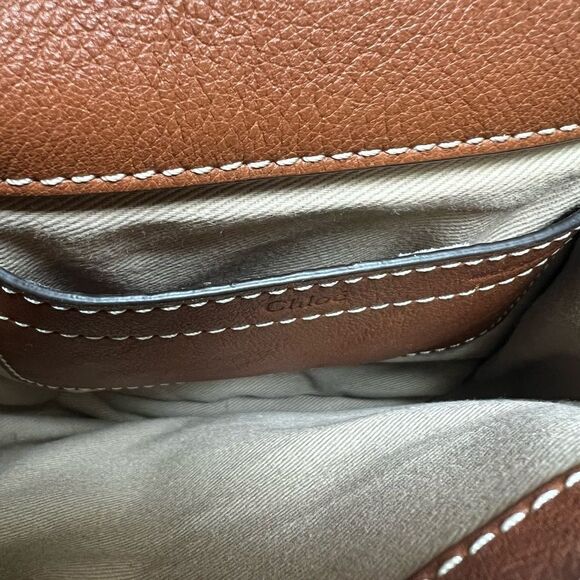 CHLOE Small Marcie Suede Saddle Bag Tan MSRP $1545 - Picture 6 of 8